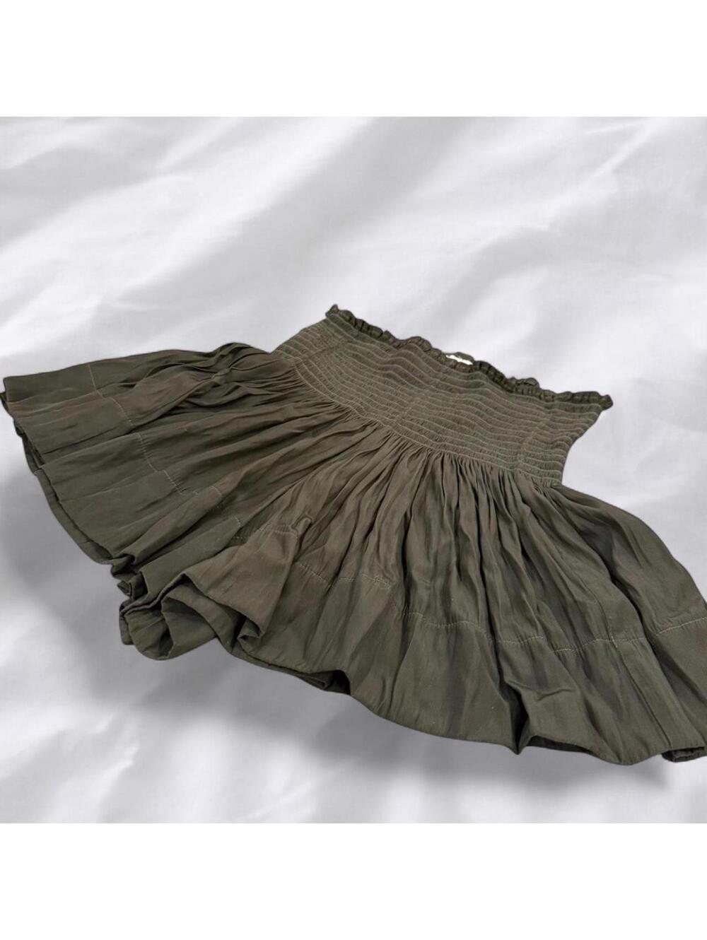 KOCH green smocked skort XS